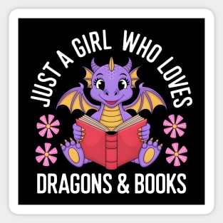 Just a Girl Who Loves Dragons & Books Sticker